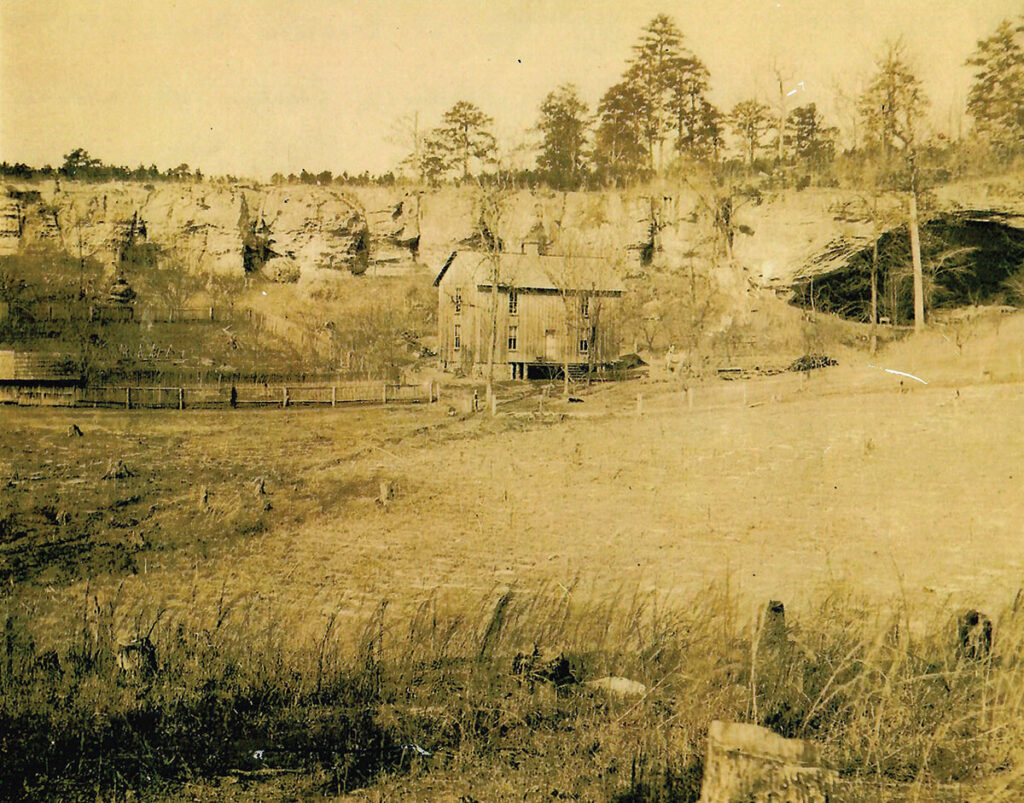 Old time photo of the Bradbury Farm located just outside of the Indian Rock Cave. Submitted Photo. 