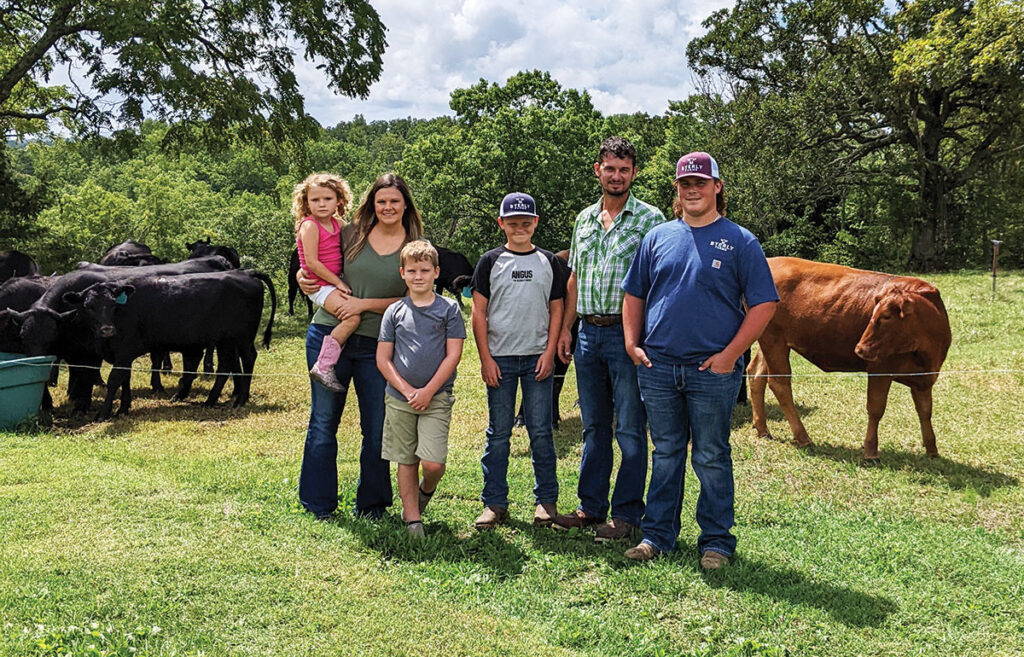 Jared and Tana Byerly, along with their children have a commercial cattle herd. Photo by Eileen J. Manella.