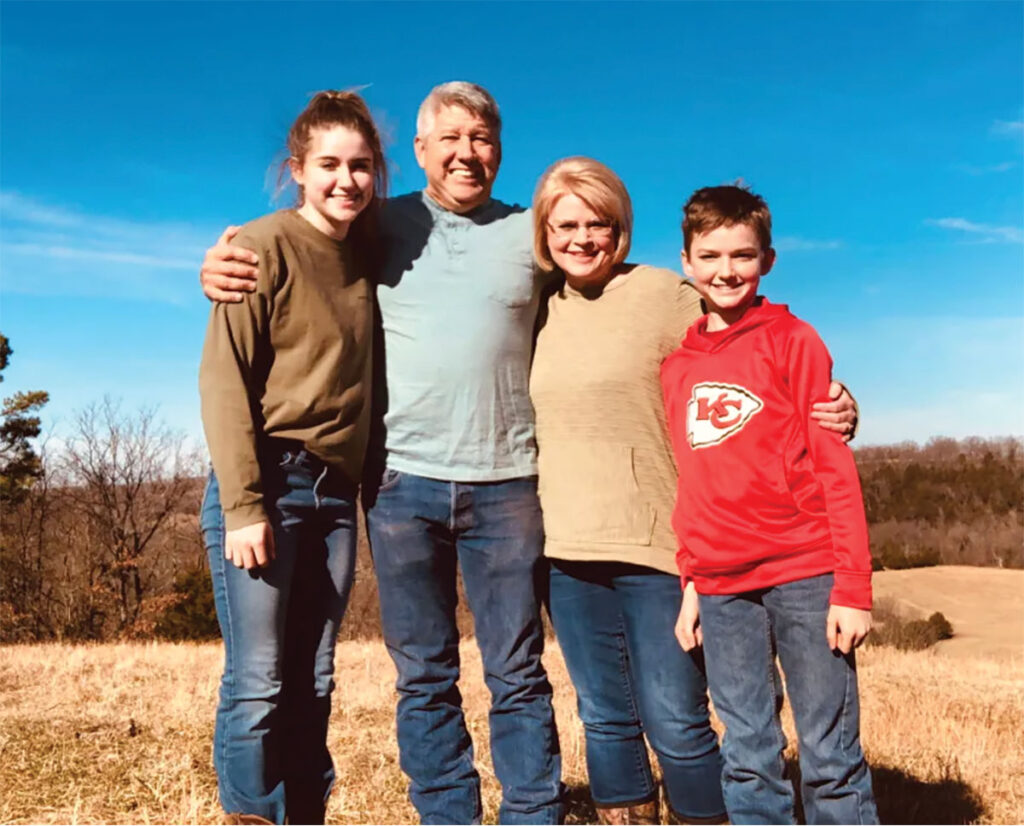Tom and Lisa Wiechman, along with their children, Hannah and Brayden, have a commercial cattle herd, as well as a growing Irish Black operation. Tom plans to expand the Irish Black herd. Submitted Photo. 