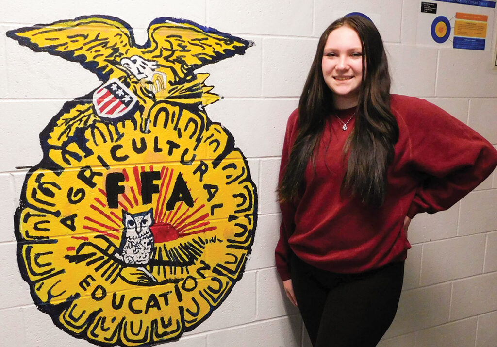 Brooklyn Sanderson of Schell City, Missouri is a member of the Northeast Vernon County FFA Chapter. She is the daughter of Shannon and Clint Sanderson. Photo by Neoma Foreman. 