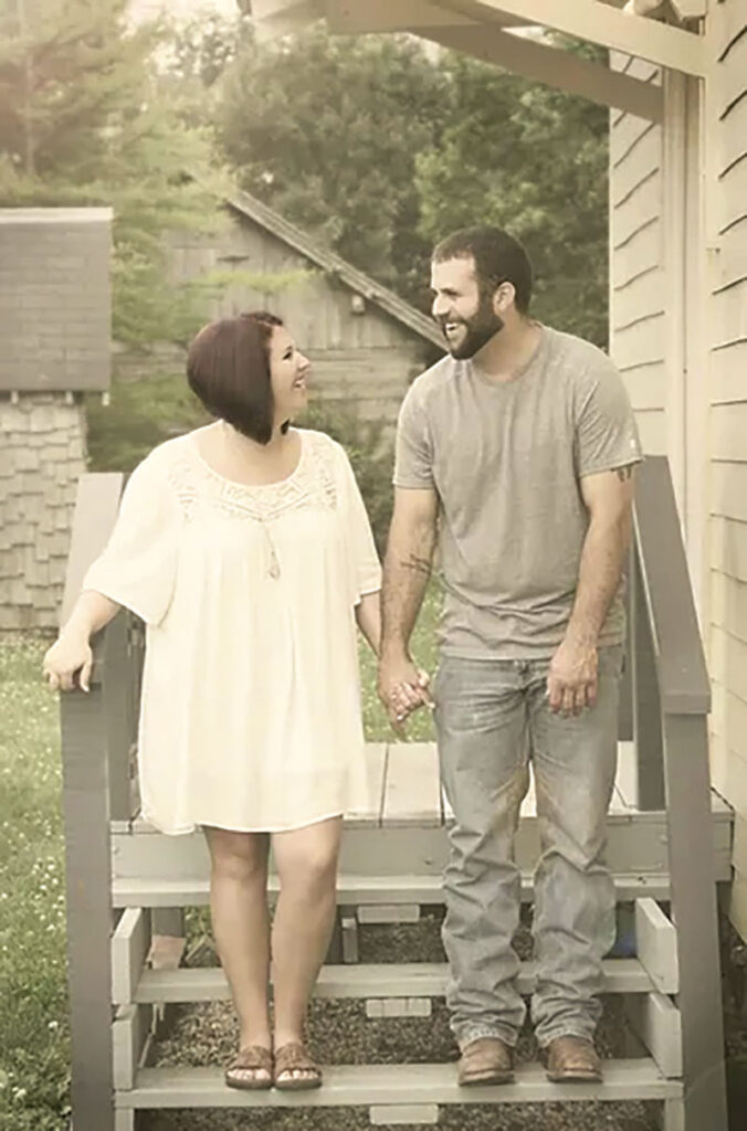 Preston Walker with his wife Courtney bought 10 acres and decided to raise pigs. Submitted Photo.