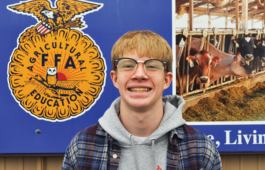 Kendrick Raybuck is a member of the Fordland FFA Chapter. He is the son of Jaren and Brittany Raybuck. Photo by Julie Turner-Crawford. 