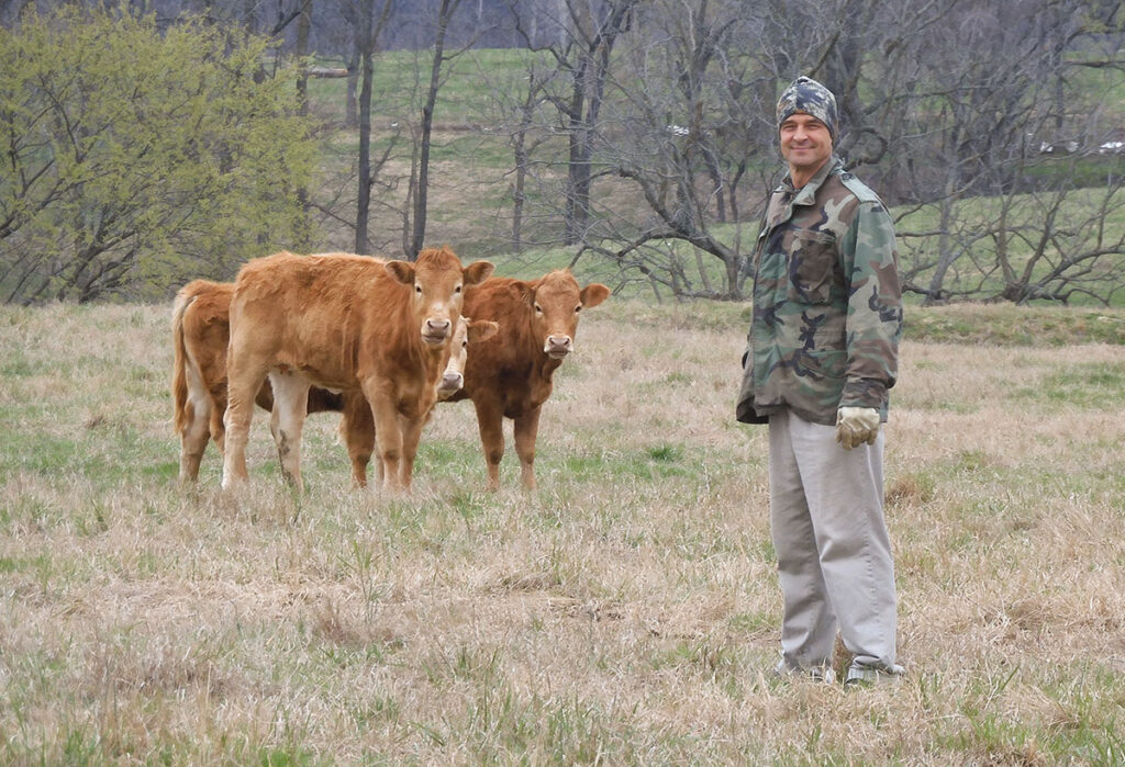 Greg Anderson opted for Gelbvieh cattle after learning about the breed in college. Photo by Terry Ropp. 