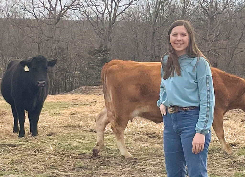 Anna Sheets of Competition, Missouri is a member of the Conway FFA Chapter. She is the daughter of Wayne and Rachel Sheets. Photo by Amanda Bradley. 