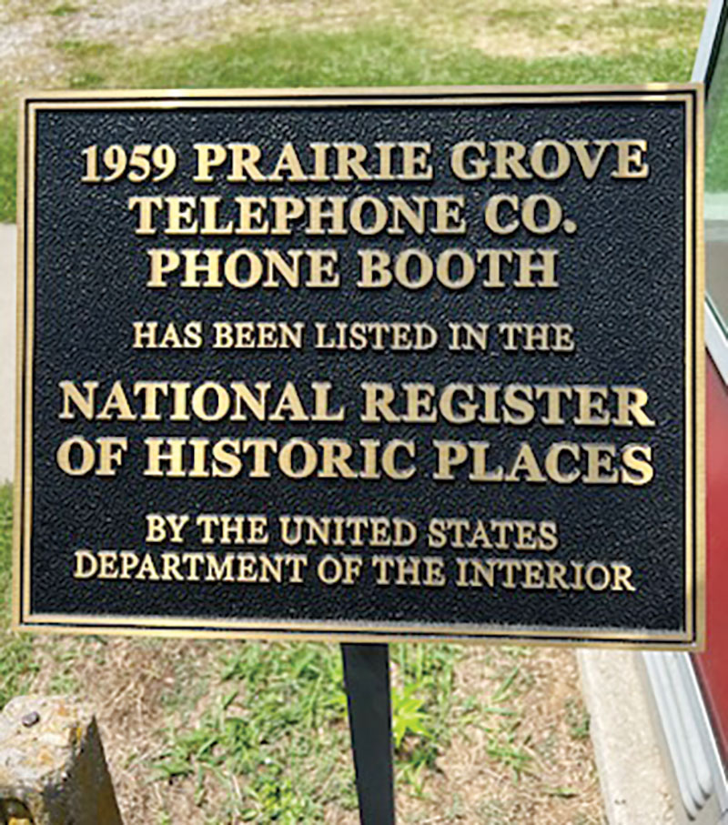In April 2015, the phone booth was submitted for nomination to the National Register of Historic Places by the state review board of the Arkansas Historic Preservation Program. Photo by Pete Boaz. 