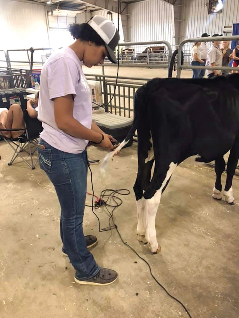 In April, Treasure Clark won the Missouri FFA Dairy Production-Placement Award at the Missouri FFA Convention. Submitted Photo. 