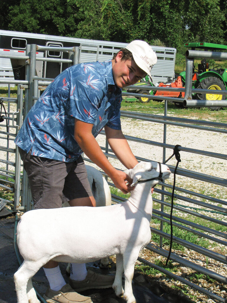 Not all teenagers are addicted to video games. Some spend their summers at county fairs, displaying their animals and hard work. Brier Day is one of those teenagers. Photo by Brenda Brinkley. 