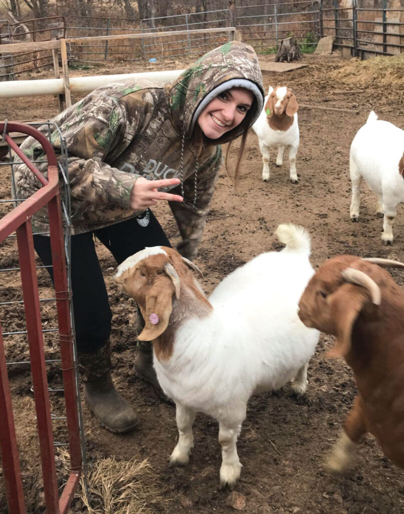 The addition of Boer goats has become a family tradition of the Lindsay family. The operation started as a 4-H project for her youngest children and has grown to a mostly registered herd of 45 Boers. Contributed Photo. 