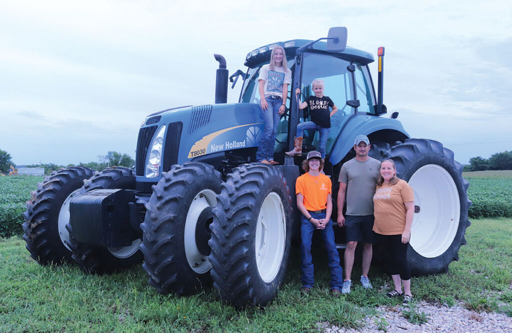 The Brandon and Leslie McCarthy family raise have a row crop operation in Polk County, Mo. Photo by Julie Turner-Crawford. 