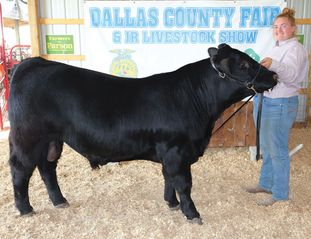 Morgan Turner of Urbana, Missouri won the herdsman award at the Dallas County Fair and Junior Livestock Show. She is the daughter of David and Stephanie Turner. Photo by Julie Turner-Crawford. 
